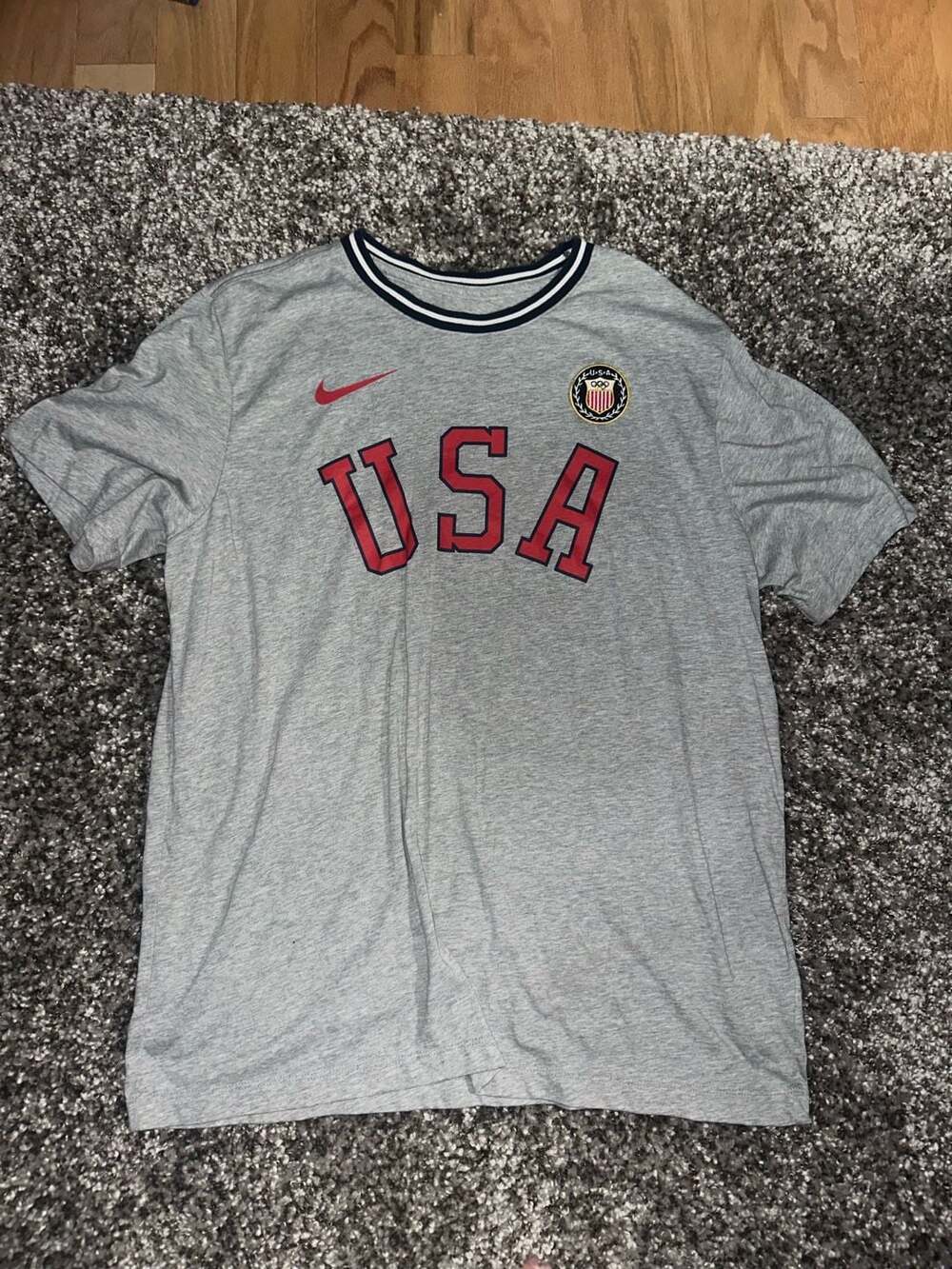 Nike Team USA Olympics Heritage Heather Gray T-Shirt